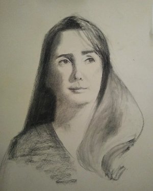 hand drawn portrait in pencil